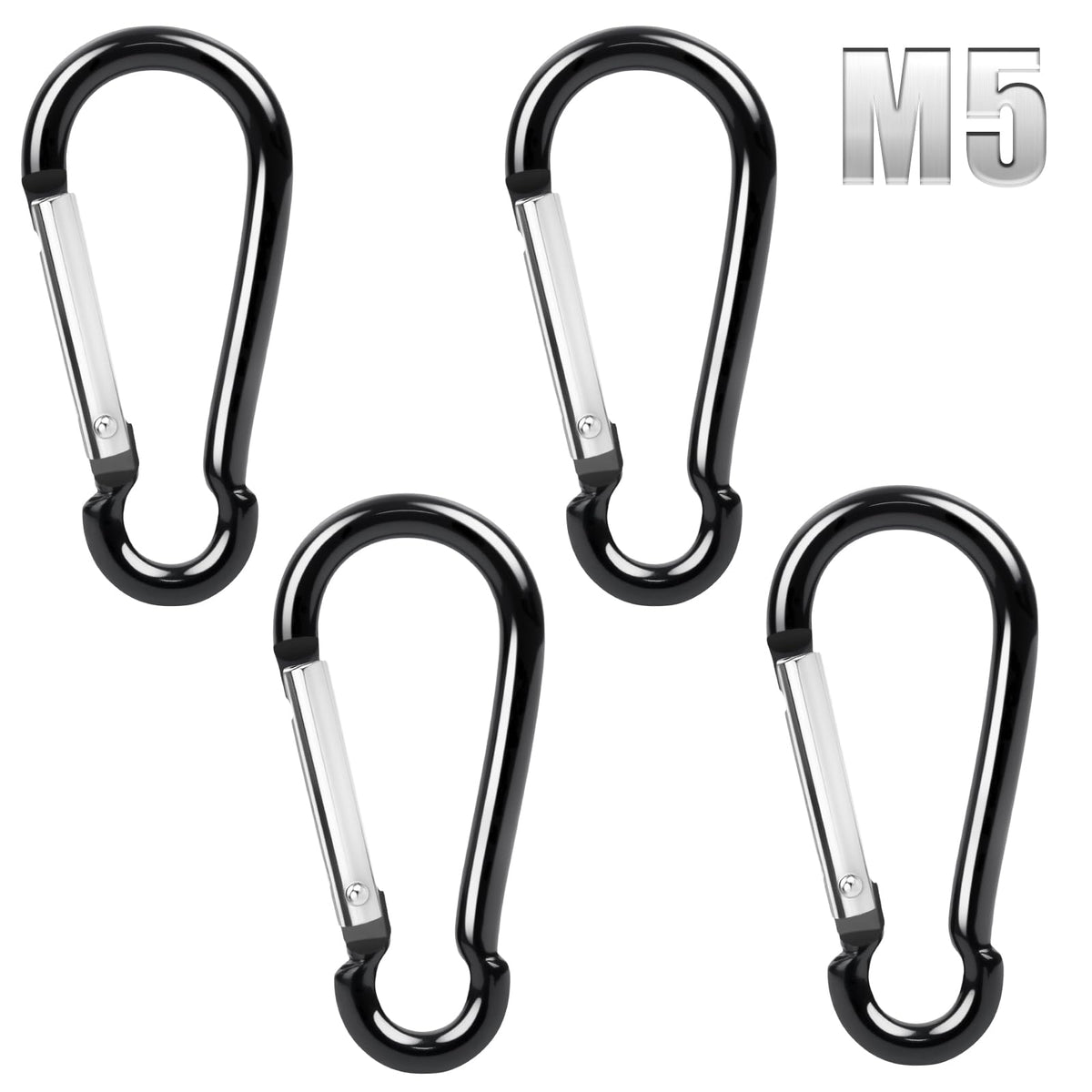 Spring snap hook in aluminum offers lightweight, durable flag attachment that’s easy to snap on.
