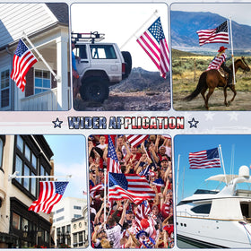 REERON weather-ready flag pole for porch, garden, or wall