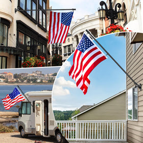 REERON weather-resistant stainless steel pole resists rust in elements