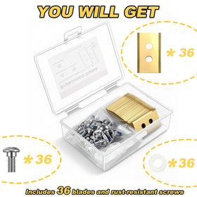 REEYEAR 36-piece kit includes screws and washers for effortless installation.