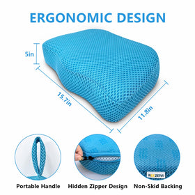 Non-slip base keeps the REEZEIVI spa cushion secure on wet surfaces