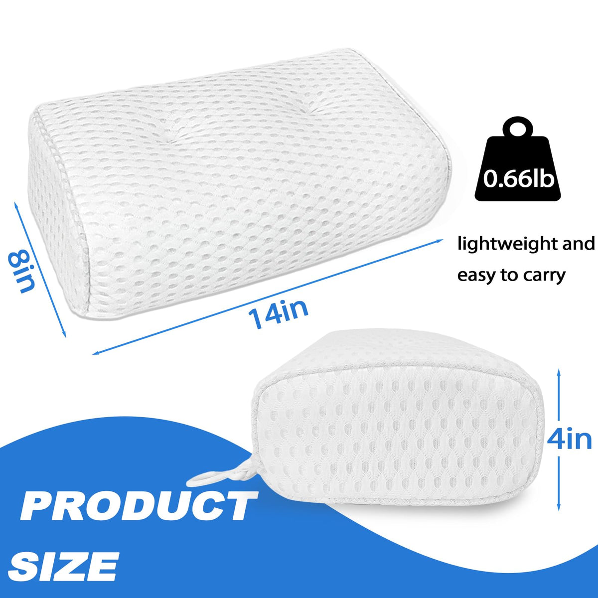 REEZEIVI contouring neck cushion adapts to curves for comfort.