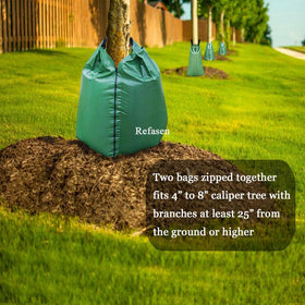 Refasen tree watering bag bottom release holes for slow, steady water delivery.