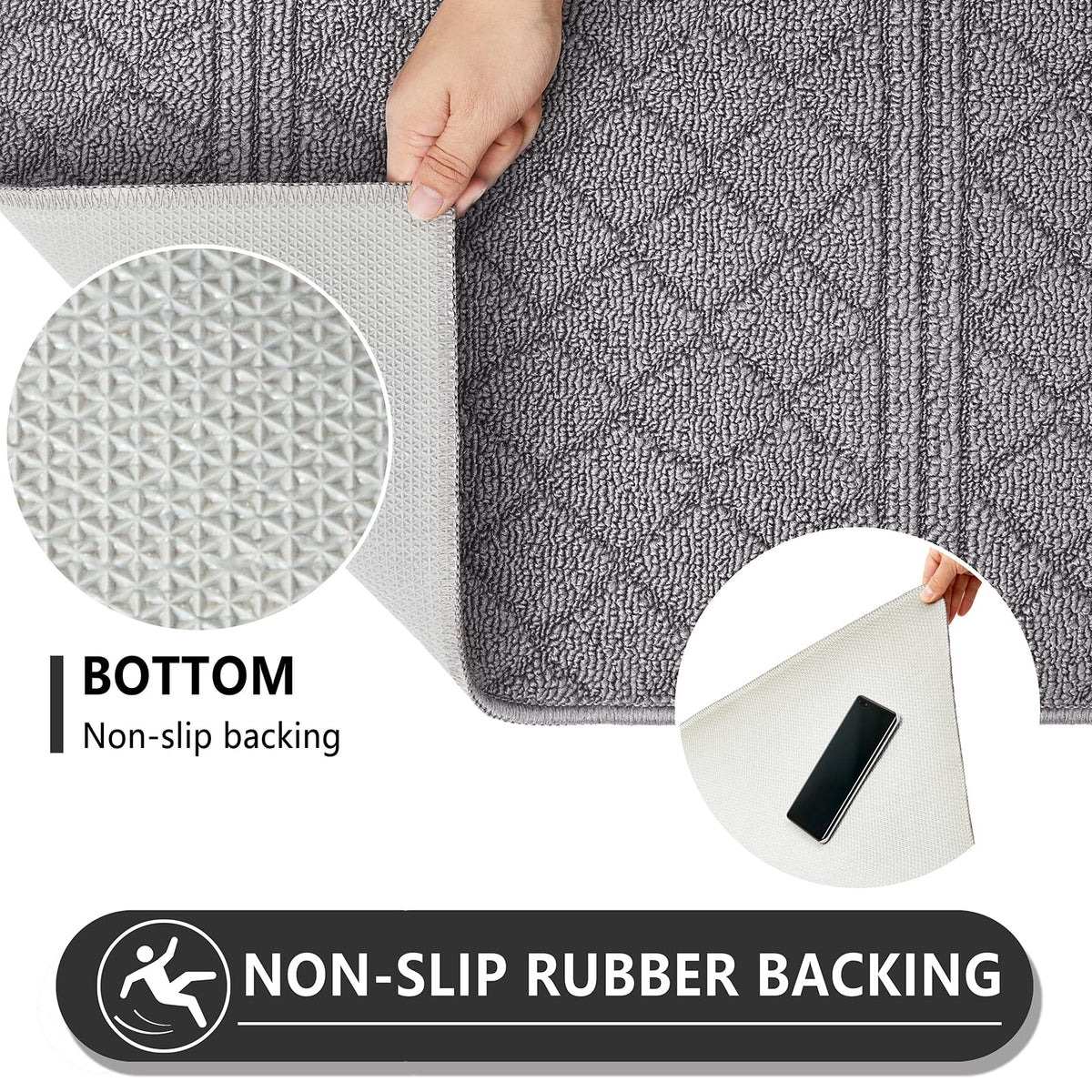REFETONE door mat with non-slip backing for safer entryways.