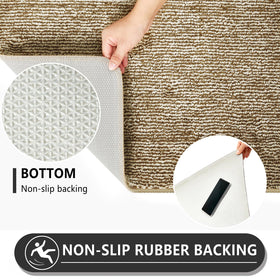 REFETONE doormat with non-slip backing stays in place