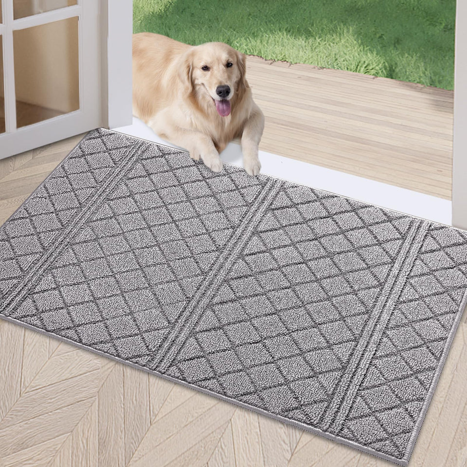 REFETONE indoor doormat 24x36 absorbs dirt and moisture to keep floors clean.