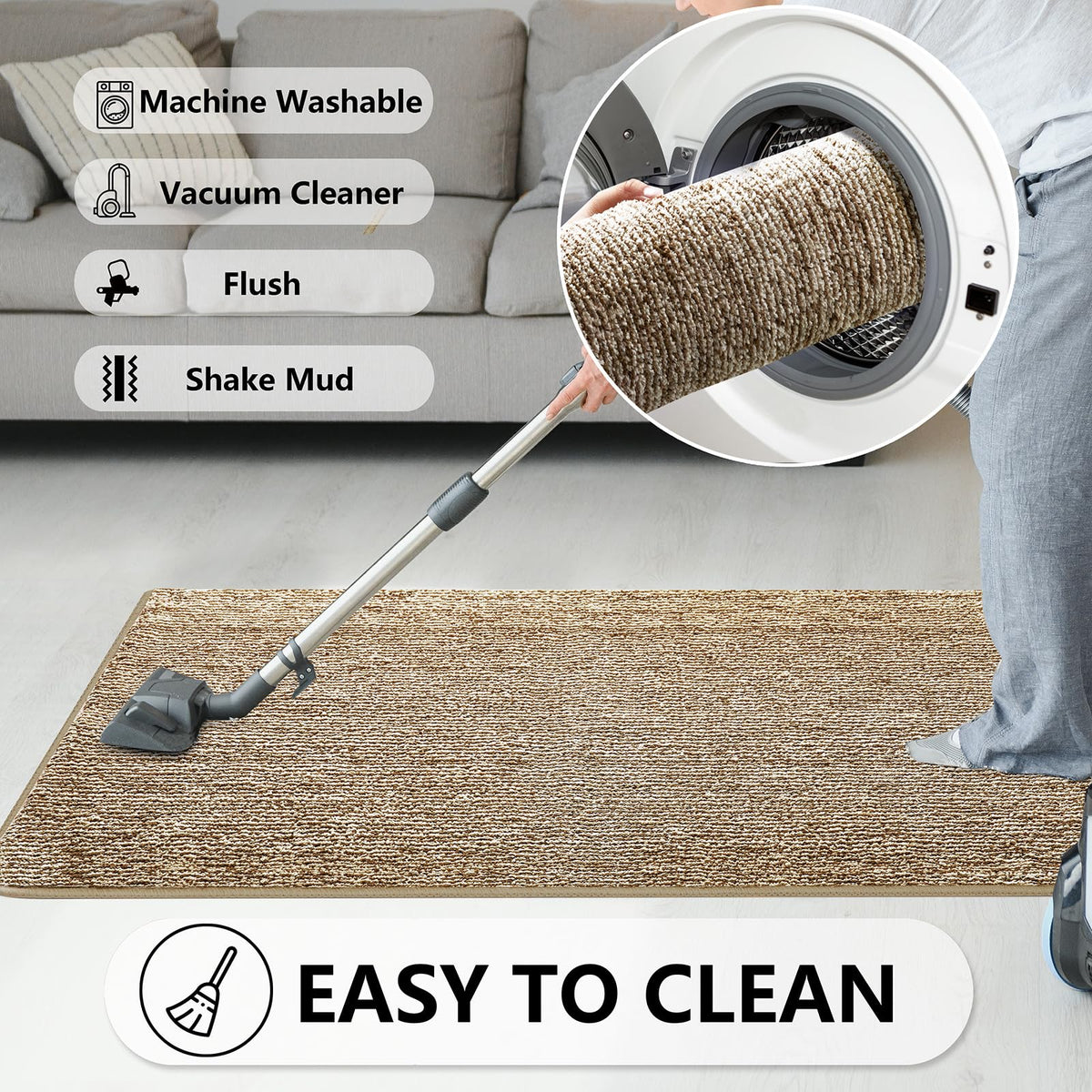 REFETONE pet-friendly door mat suitable for households with pets