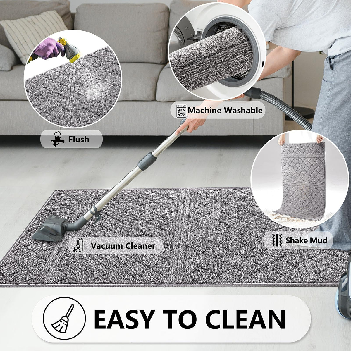 REFETONE pet-friendly entry mat helps keep fur off floors.
