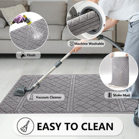 REFETONE pet-friendly entry mat helps keep fur off floors.