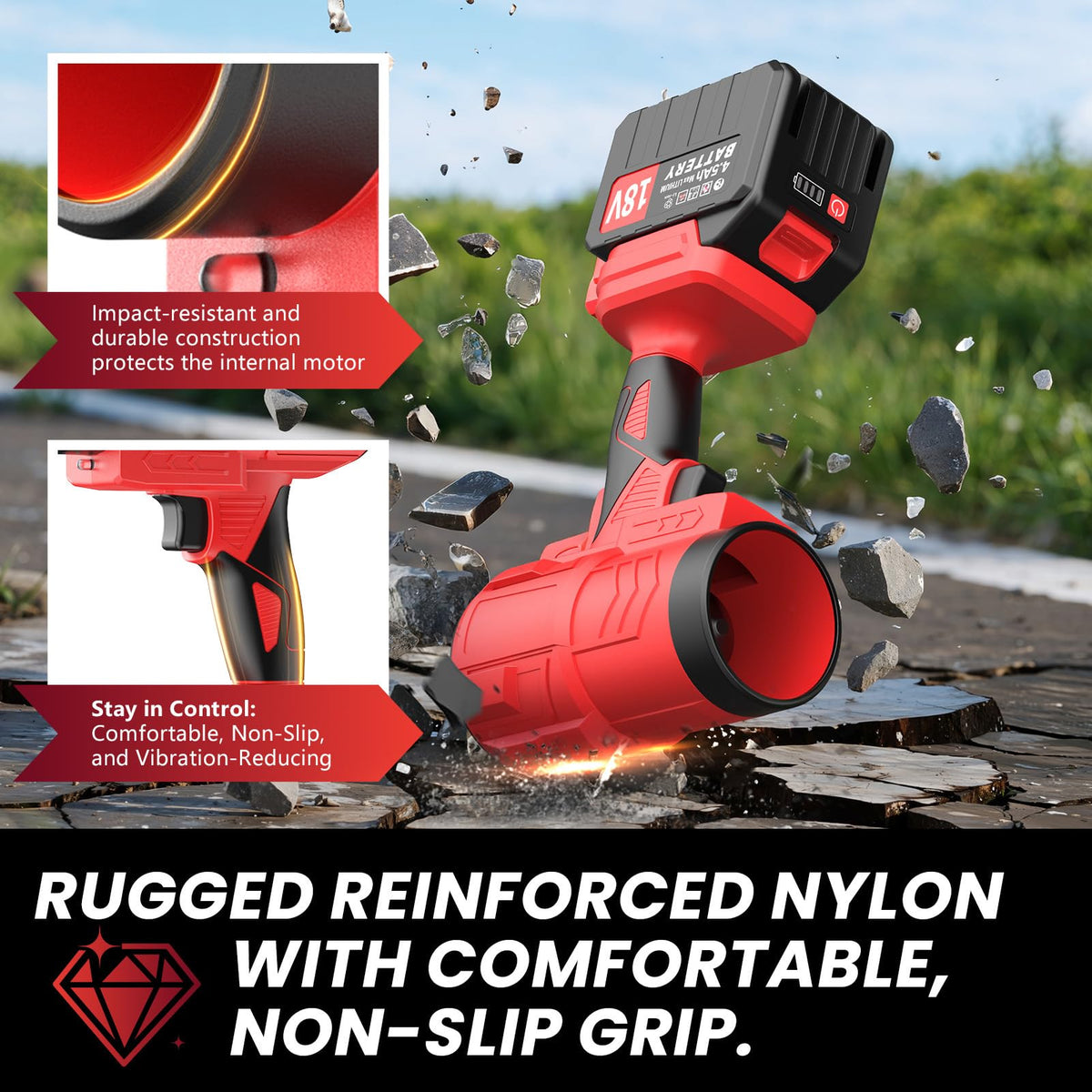 reffmov 685cfm airflow for efficient leaves and debris removal