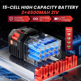 reffmov battery charger included for quick, convenient recharging after use