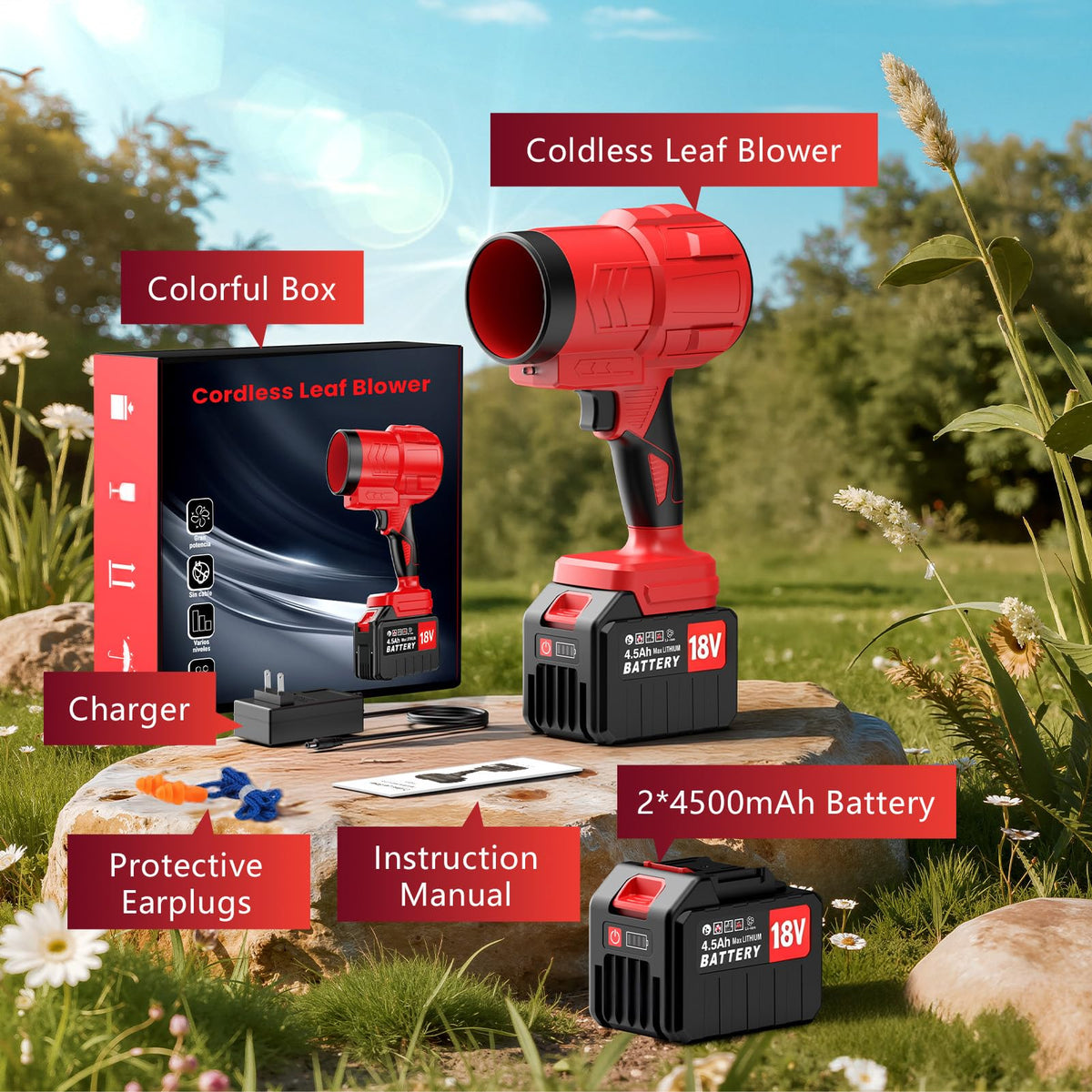 reffmov portable turbo blower for fast, efficient outdoor blowing