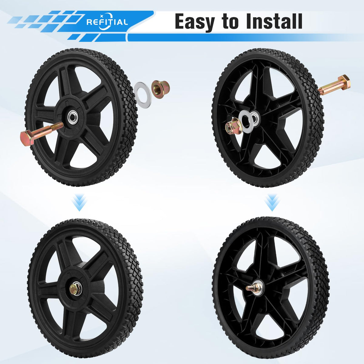 Refitial cart upgrade – improved stability on grass and gravel
