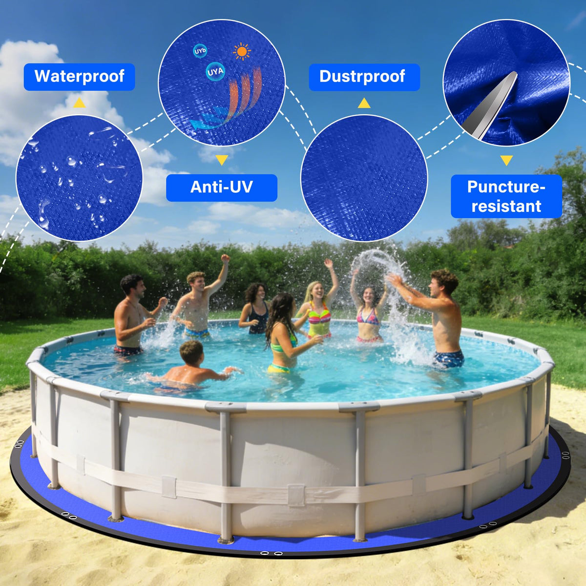 REGMICS installation on grass shows stable base for pool setup