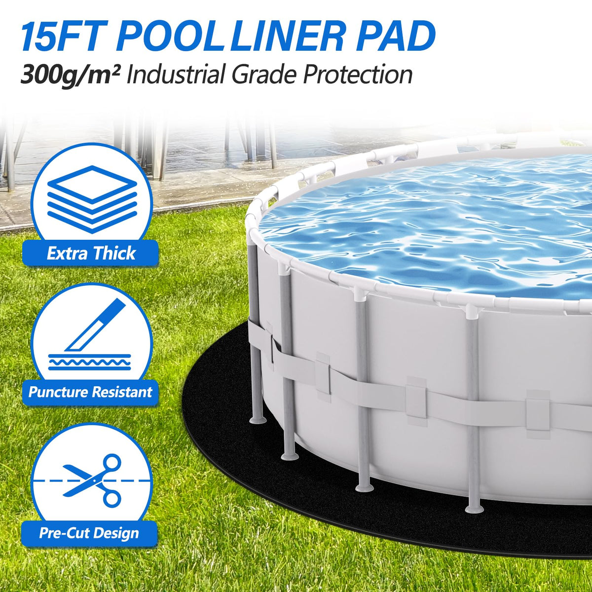 REGMICS seamless under-pool surface provides a smooth liner contact area.