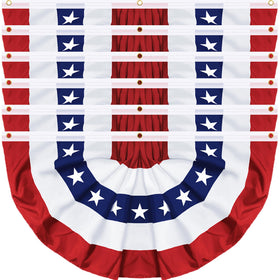 REGTEB American bunting flag pleated 3x6 banner for porch display.