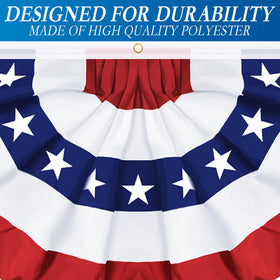 REGTEB bunting flags with brass grommets for easy outdoor hanging.