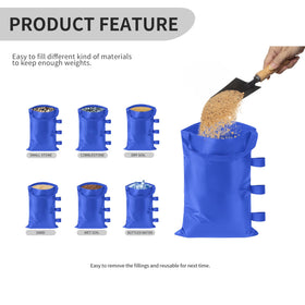 REHOYEE easy-carry tent weights with top handles for portable setup.