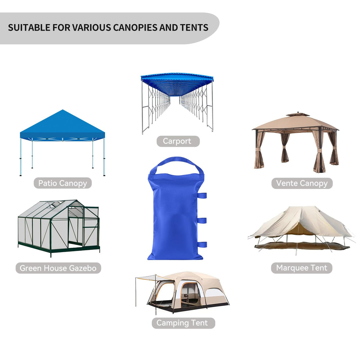 REHOYEE wind-stabilizing tent weights keep canopies steady on breezy days.