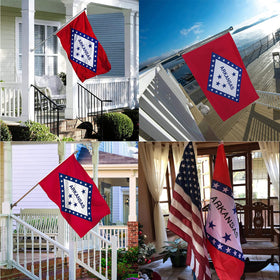 REIDFERR Arkansas flag 3x5 vibrant colors for high visibility