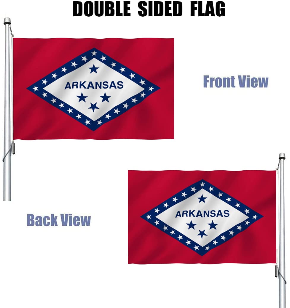 REIDFERR Arkansas flag 3x5 heavy-duty polyester withstands outdoor use