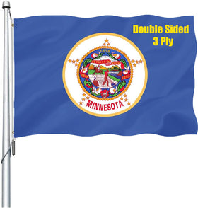 REIDFERR Minnesota flag double-sided 3x5 readable from both sides outdoors