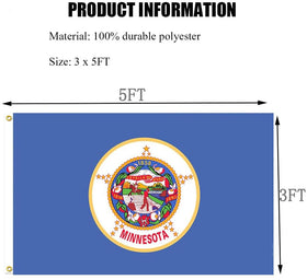 REIDFERR Minnesota flag suitable for outdoor and indoor displays