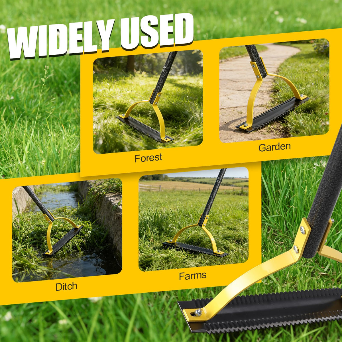 REILEIHODE compact lightweight design for easy portability around yard.