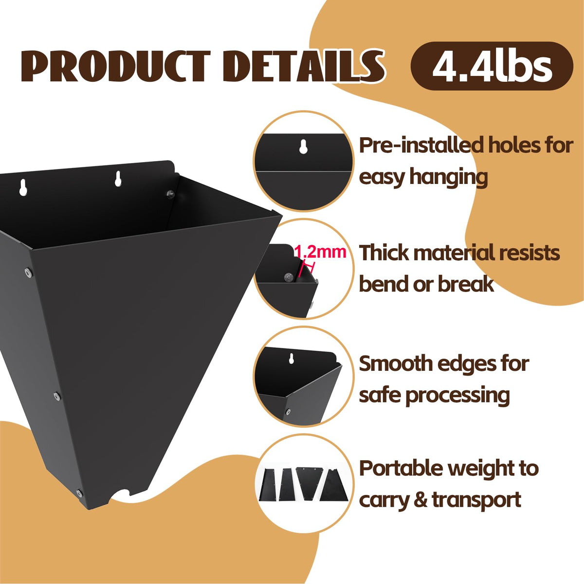 REILEIHODE detachable design allows easy storage and transport