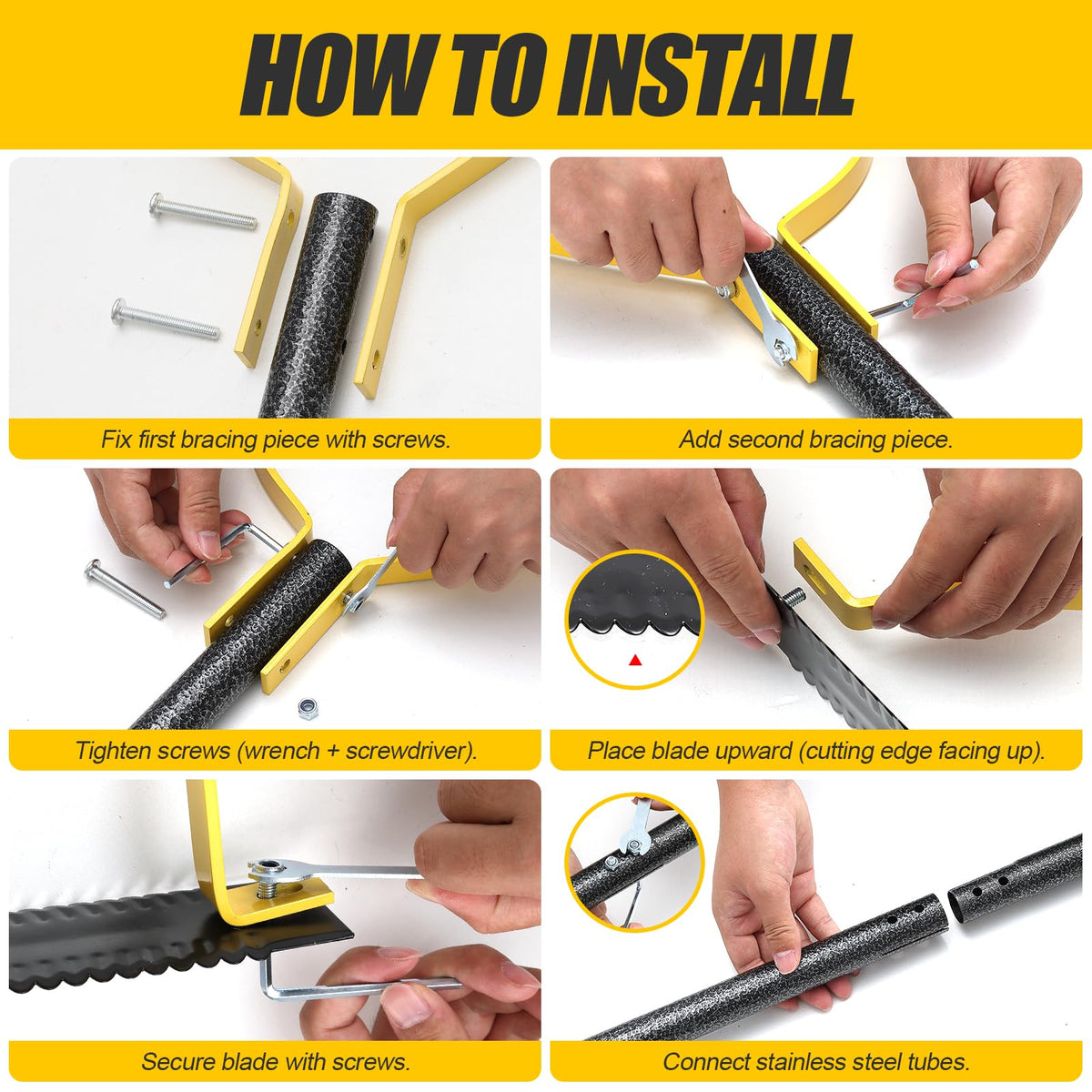 REILEIHODE durable steel blade with long-lasting performance in tough weeds.