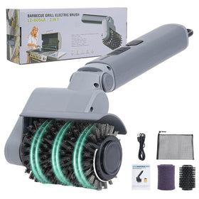 Reindeer Tools grill brush with 3-angle head for versatile, thorough cleaning.
