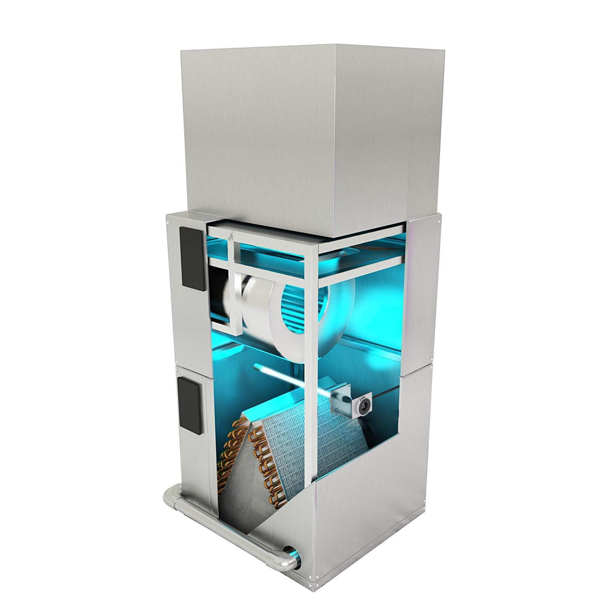 REKOLIGHTING UV-C germicidal bulb provides targeted cleaning of coil surfaces.
