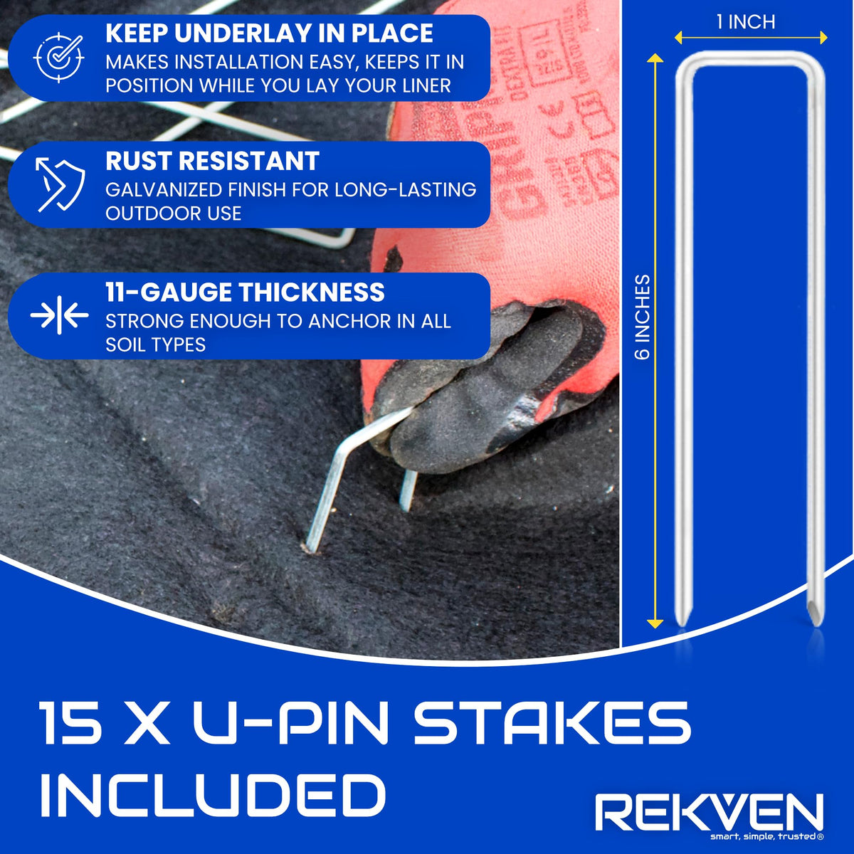 REKVEN underlayment aids drainage and erosion control beneath the pond liner.