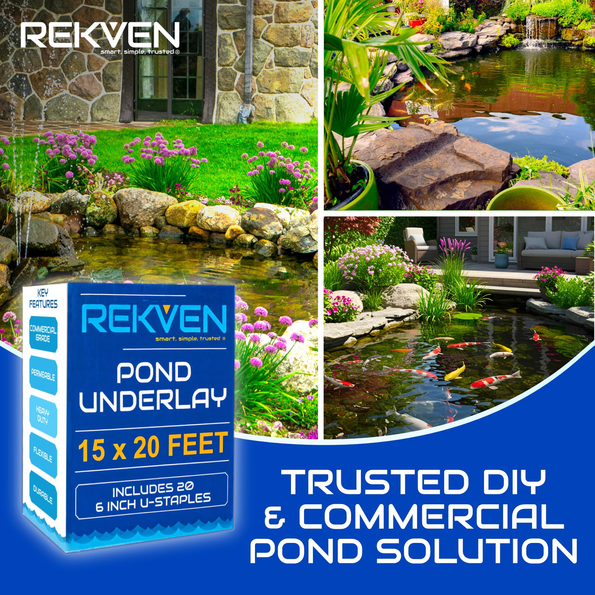 REKVEN non-woven fabric offers versatile use in landscaping and weed barriers.