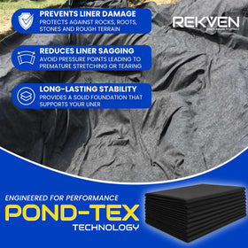 REKVEN liner protection layer reduces wear on pond liners.