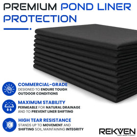 15-pack REKVEN U-pin staples secure the underlayment installation.