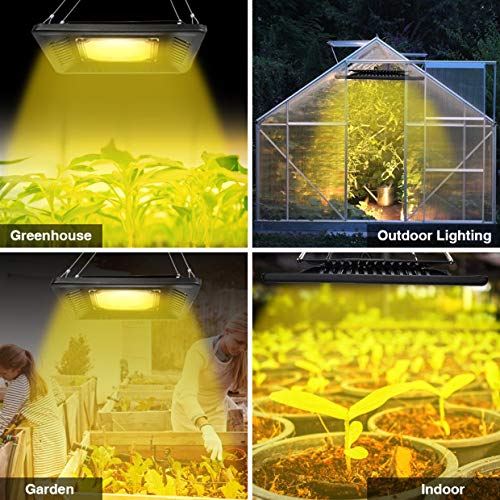 Relassy 150W energy-efficient grow light lowers electricity use.