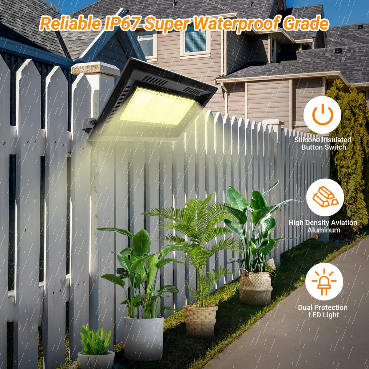 Relassy 180-degree wide-angle light for even coverage across plants.