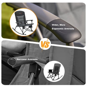 RELAX FIELD folding rocker chair easy to set up.