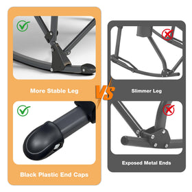 RELAX FIELD steel-frame rocking chair with rust-resistant build.