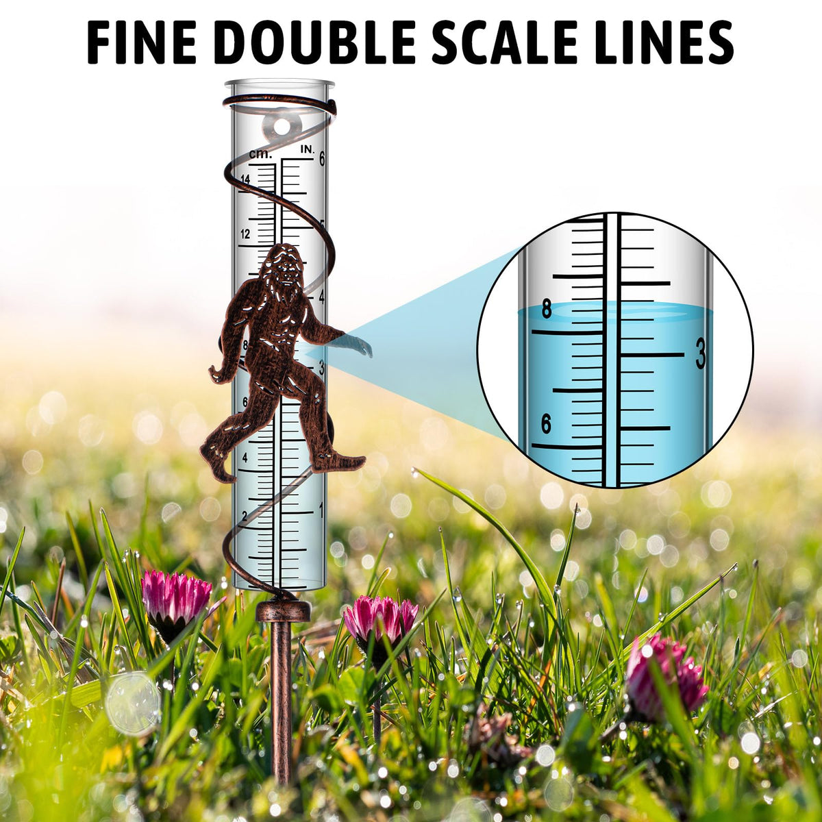 Relaxweex clear gauge window highlighting precise rainfall measurements