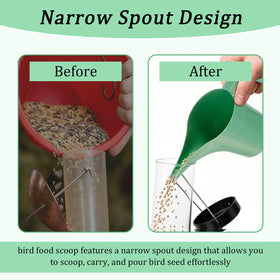 Relaxweex large capacity scoop speeds feeding for birds and pets