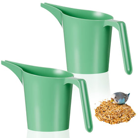 Relaxweex two-pcs bird seed scoop green for easy feeder filling