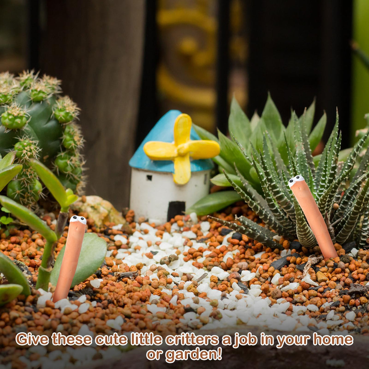 Relaxweex worm sensors in pots promote well-hydrated plants.