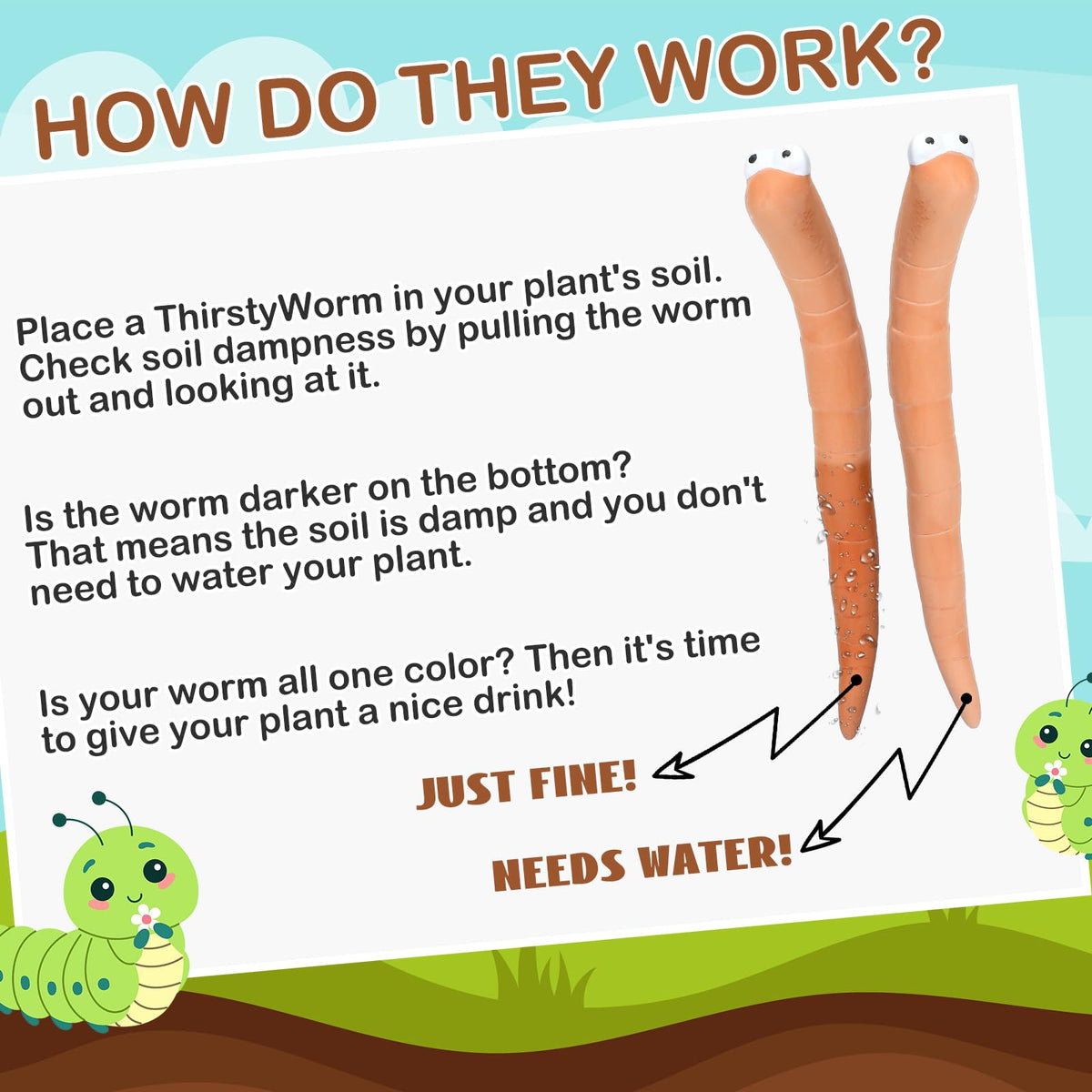 Relaxweex moisture sensor set helps monitor multiple plants.