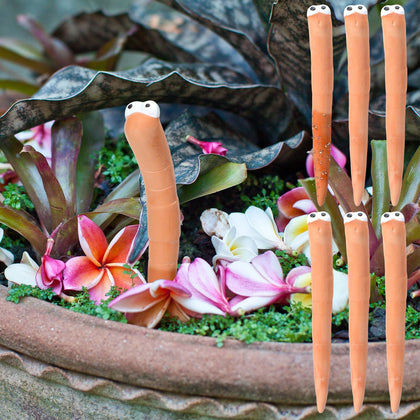 Relaxweex worm water sensor in soil monitors moisture for healthier potted plants.