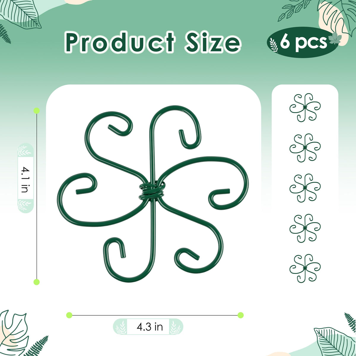 Six-pack RELBRO Monstera plant supports for versatile usage