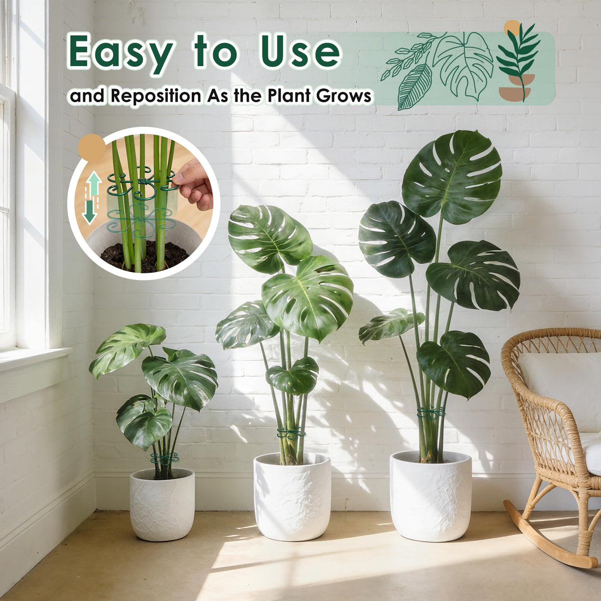 Green powder-coated RELBRO finish blends with foliage on display