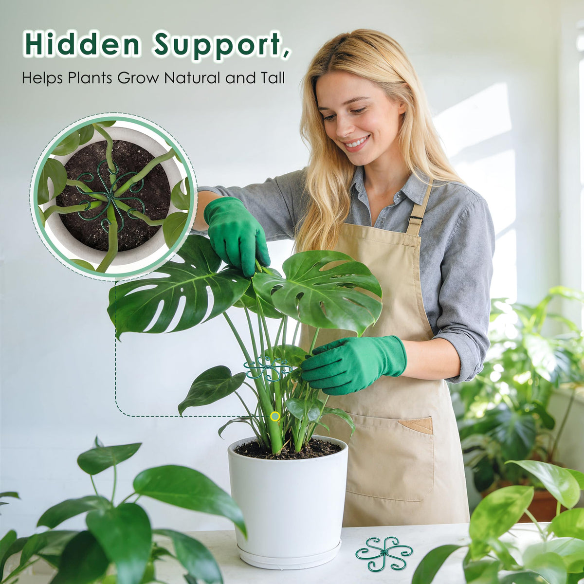 Set of RELBRO supports helping plants stand tall and evenly spread light