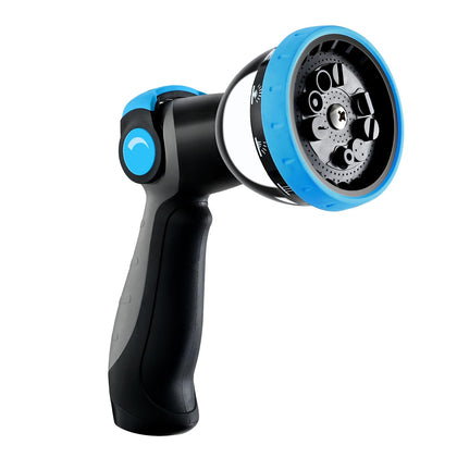 Relhost garden hose nozzle with ergonomic grip for comfortable watering.